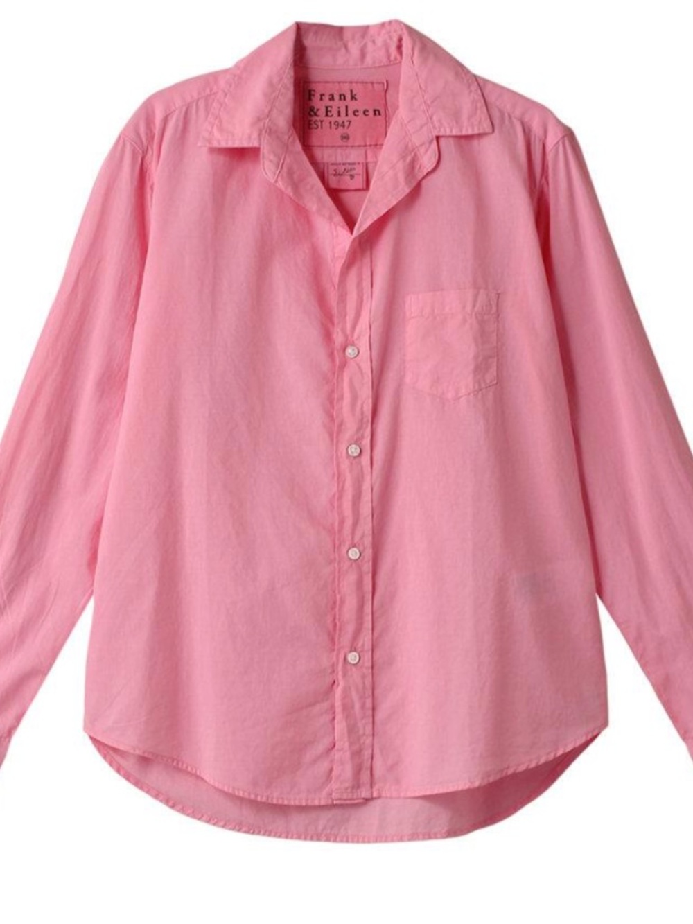 Frank & Eileen Eileen Pink 100% Cotton Button Down Shirt Made in USA Size Large
